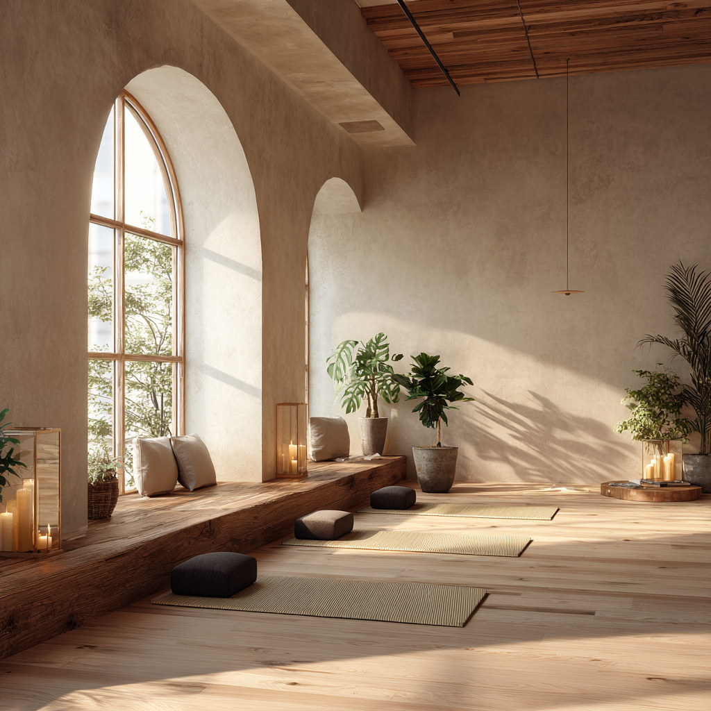 Жінка практикує йогу на світанку